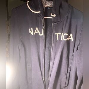 Nautica hoodie, XXL, navy blue and white